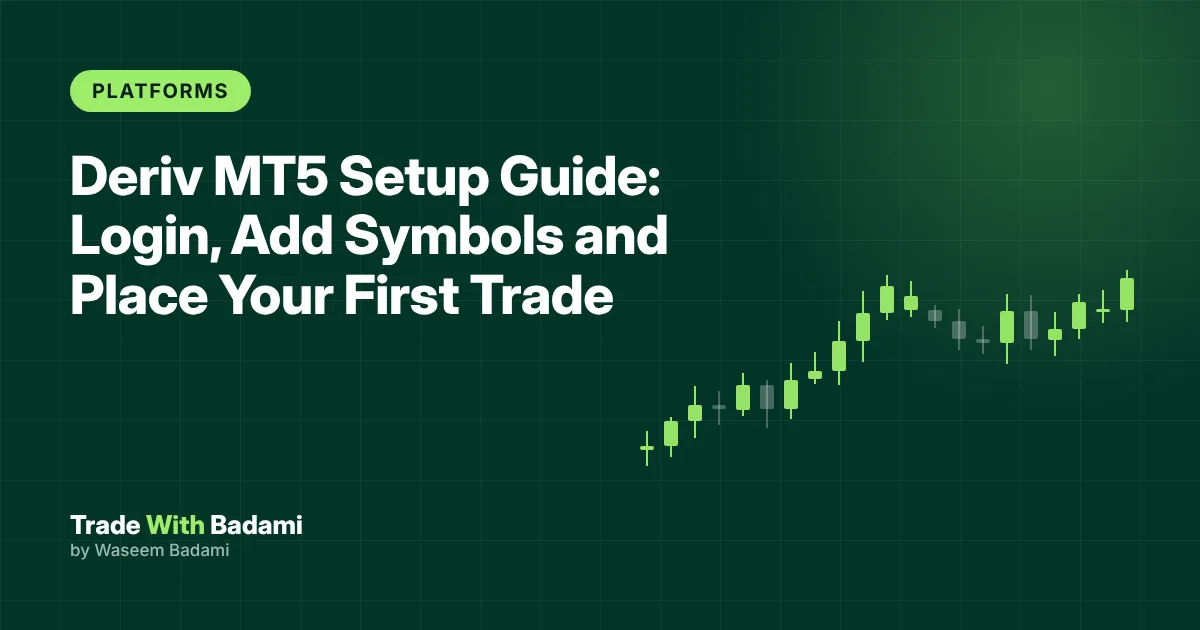 Deriv MT5 Setup Guide: Login, Add Symbols and Place Your First Trade