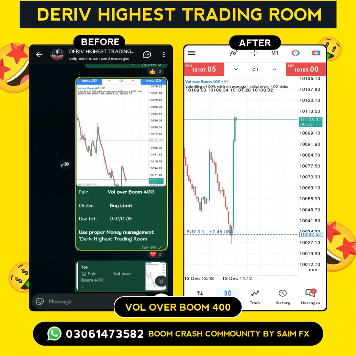 Vol over Boom 400 — Buy Limit — before and after screenshot