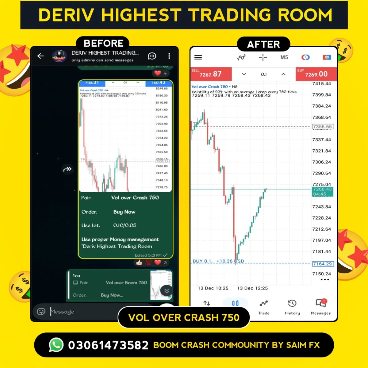 Vol over Crash 750 — Buy Signal — before and after screenshot